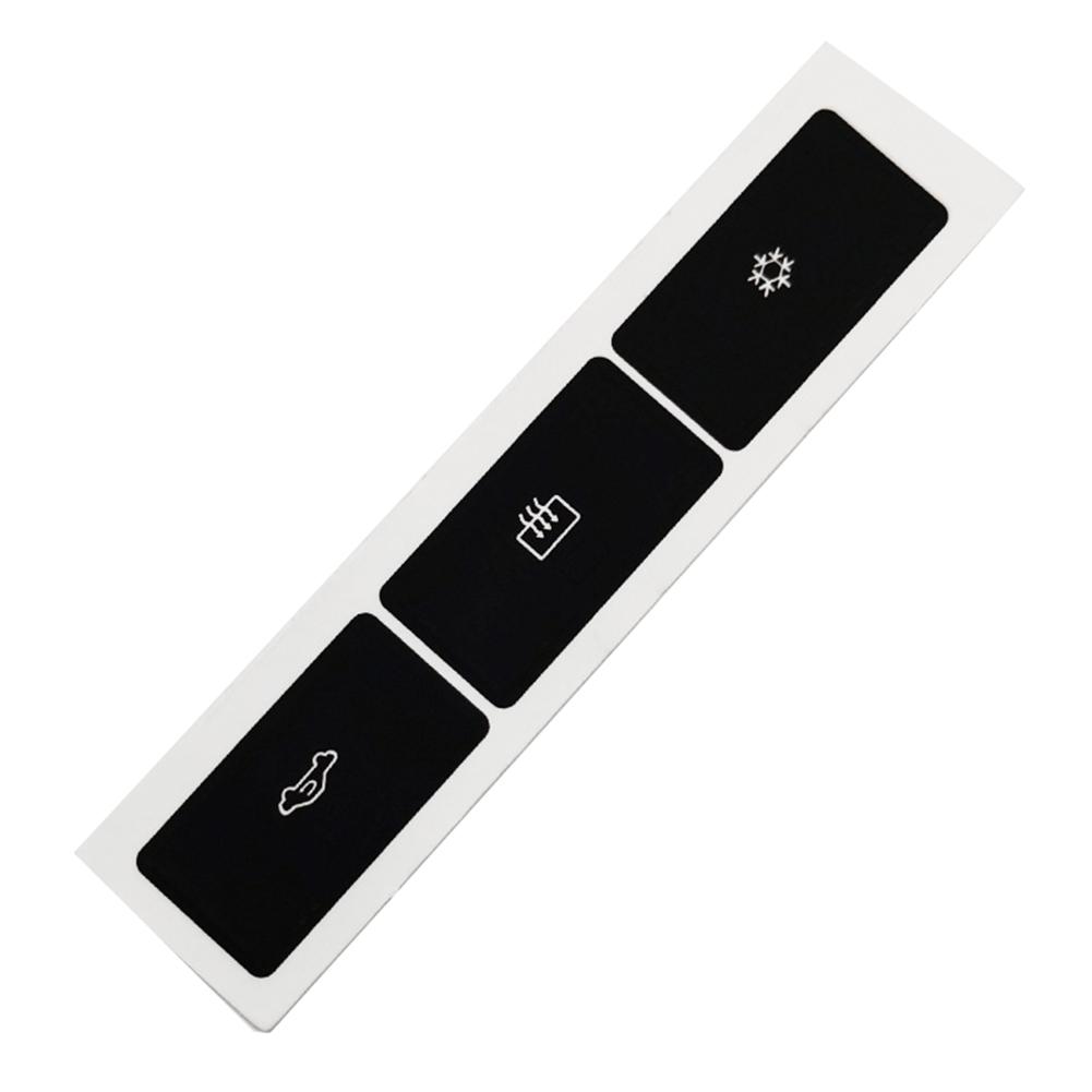 Car Maintenance Black AC Button Repair Button Repair Decals Black Overlay Control Cell Fitment High Grade Vinyl