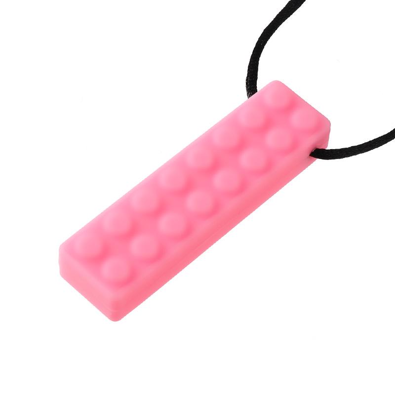 Collana in silicone per la dentizione: Blocchi da Costruzione Educativi e Ciondolo Sensoriale da Masticare per Neonati