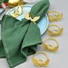 Gold Swan Napkin Ring Fashion Simple Napkin Holder Metal Serviette Buckles for Xmas Wedding Party Table Decoration Accessories