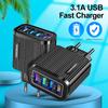 Smart Multi-Port USB Charger: 4-Port Mobile & Tablet Travel Adapter (EU/US Standard)