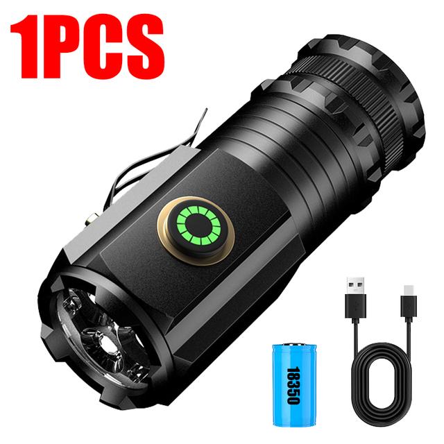 80W High Power Led Flashlights Rechargeable Tactical torch 7800mah Built-in Battery Light Emergency Spotlights Camping Lantern