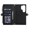 For Samsung Galaxy S25 Ultra Wallet Case Magnetic Detachable PU Leather Phone Cover with 2 Straps