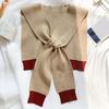 Yousheng Women Knitting Shawl Patchwork Color Soft Knotted Design Versatile Soft Texture Shawl Winter Warm Scarf