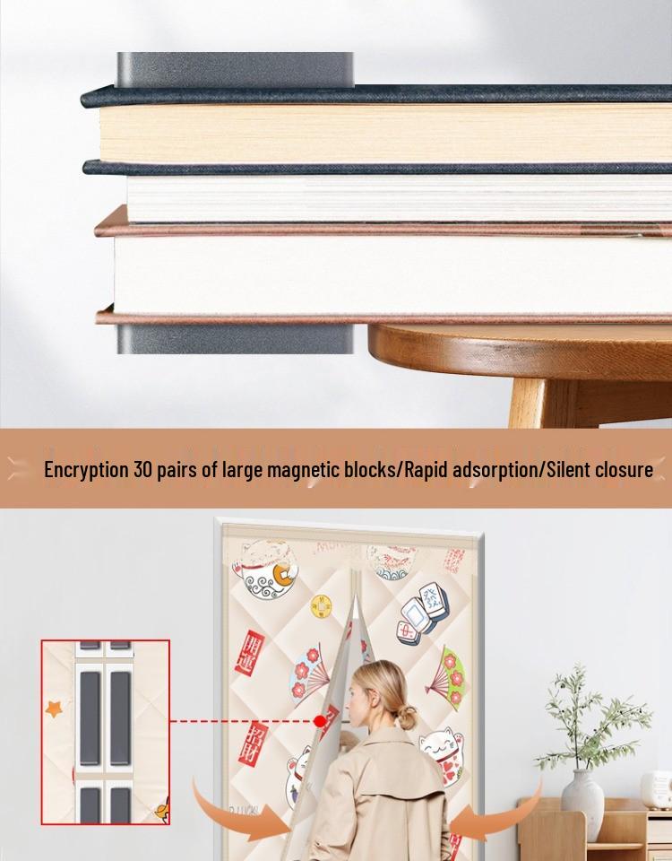 Thickened Magnetic Insulated Door Curtain: Winter Windproof & Self-Adhesive