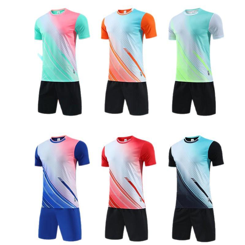 New football jersey set, slick plate competition training team uniform, adult and children's uniform, thin breathable football jersey
