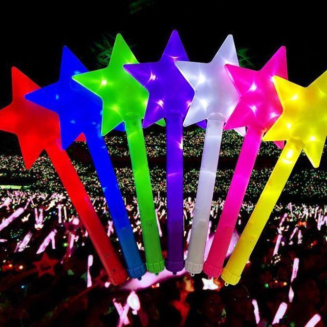 Kinder Leuchtstab Stern Requisiten - Fluoreszierende Konzertunterstützung Fünfzackiger Stern Leuchten