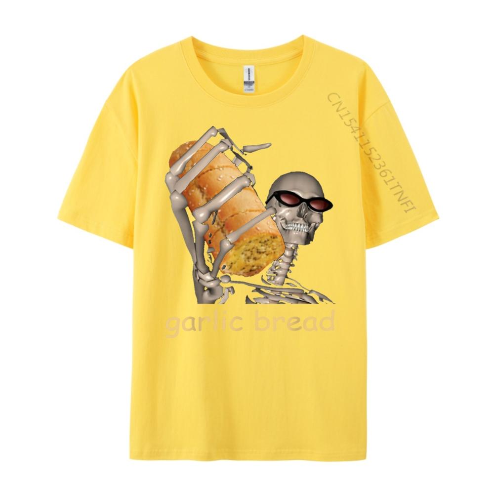 Garlic Bread Cool Skeleton Meme Funny Funny Shirt New Year Geek