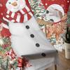 Christmas Ball Snowman Snowflake Deer Poinsettia Sheer Curtains Bedroom Decoration Window Curtains Kitchen Tulle Voile Curtains