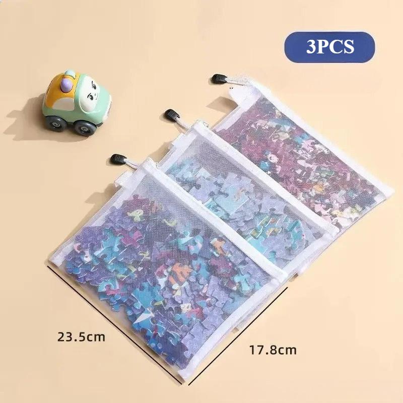 Toy Storage Bag Zipper Puzzle Subpackage Toy Organizer Transparent Children's Room Organization Small Child Storage Bag