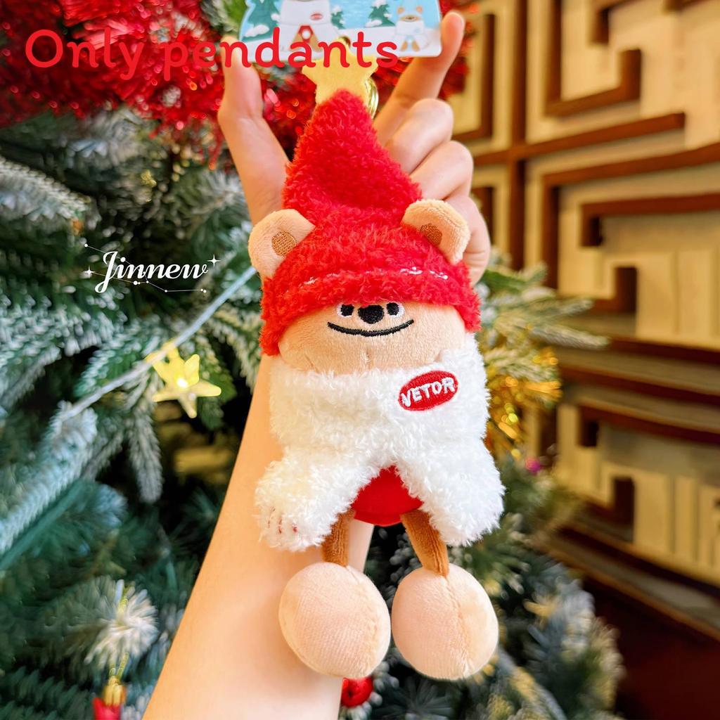 Cuter Bear Winter Spirit Plush Keychain With Cartoon Design For Gifts And Collectors