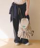 Benetton Shirred Laptop Backpack - [Khaki Beige]
