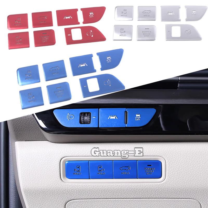 For Kia Carnival Sedona KA4 2024 Car Headlight Switch Button Cover Sticker Decoration Frame Interior Accessories