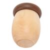 Acorn Shaped Toothpick Container 8cm Height Rounded Structure Eco Friendly Wood Toothpick Holder for Office Restaurant