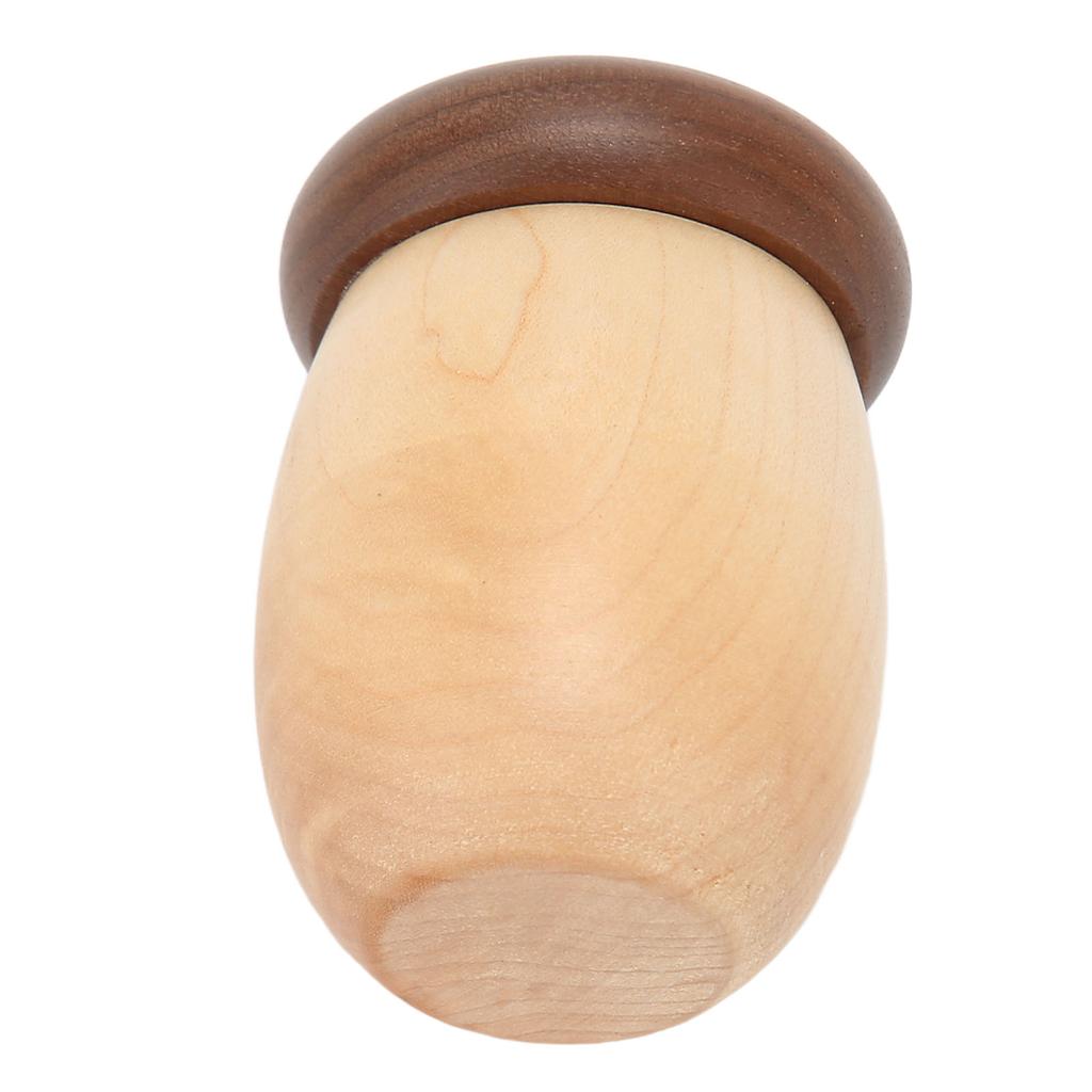 Acorn Shaped Toothpick Container 8cm Height Rounded Structure Eco Friendly Wood Toothpick Holder for Office Restaurant
