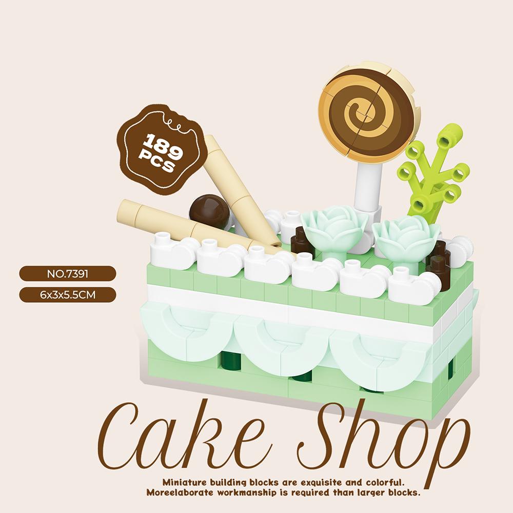 Regali di Compleanno Decorazioni Mini Torta Fai da Te Giocattoli Mattoncini per Bambini Mini Mattoncini Set Cibo Dessert Giocattoli Educativi