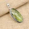 Green Amethyst Gemstone Handmade 925 Sterling Silver Pendant Jewelry For Christmas