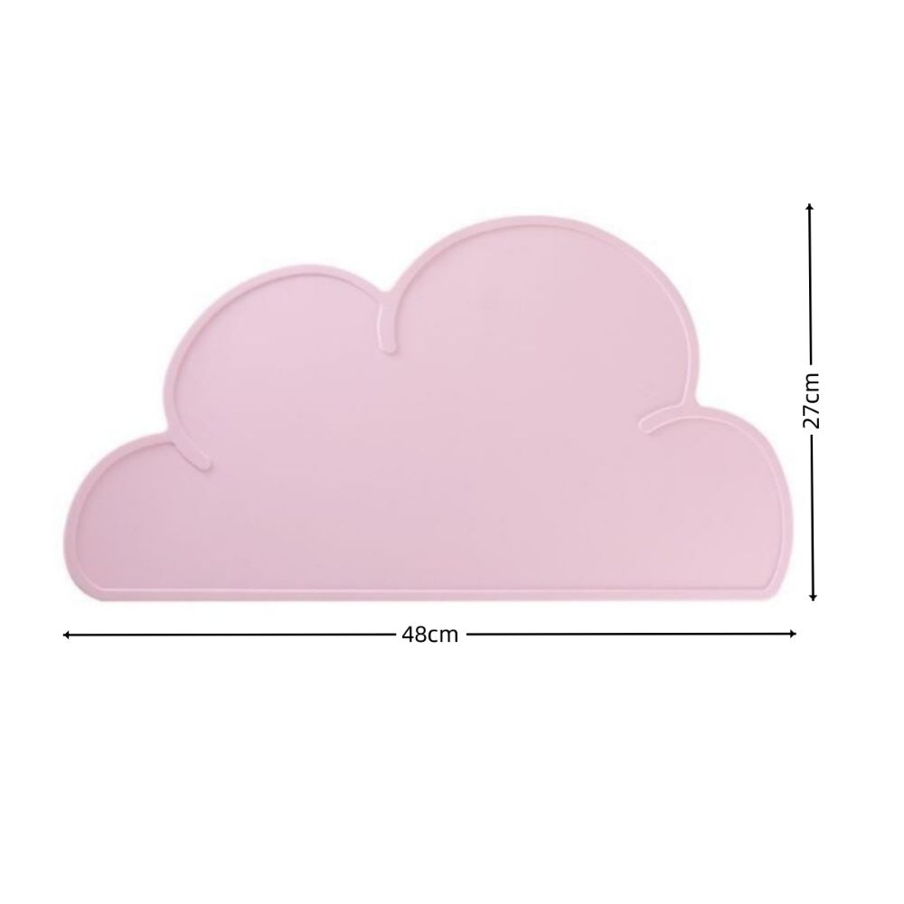 Cloud Shape Children Place Mat Waterproof Easy Cleaning Kids Plate Mat Non-Slip Heat Insulation Silicone Plates Pad