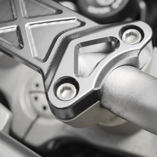 Handlebar Riser Clamp Upper Cover Silver Fits Ducati DesertX Desert X 2022 2023