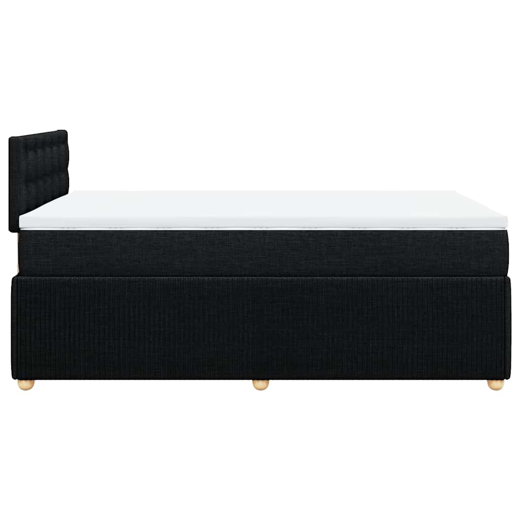 Vidaxl Continental Bed With Mattress, Black, 120X190 Cm, Fabric