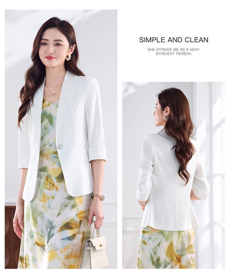 2026 Spring/Summer Women's Mid-Sleeve Blazer - Slim Fit, Professional Formal Workwear