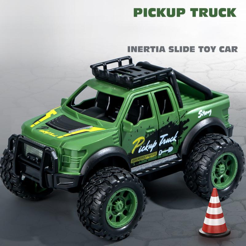 

Children s Simulation Cool Buggy Toy Model Creative Realistic Inertia Buggy Pickup Truck Car Toys Pull Back Car Boy Toy Gifts зелений
