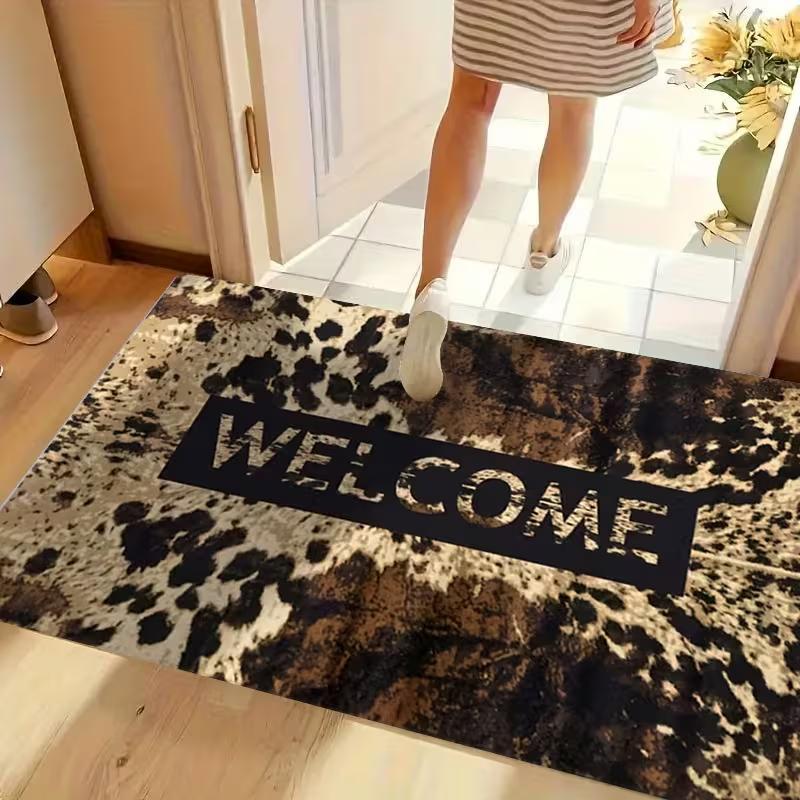 

Welcome To The Home with The Word Welcome The Floor Mat Area Is Decorated The Floor Mat Creates A Warm for Home Decoration 40cm x 60cm