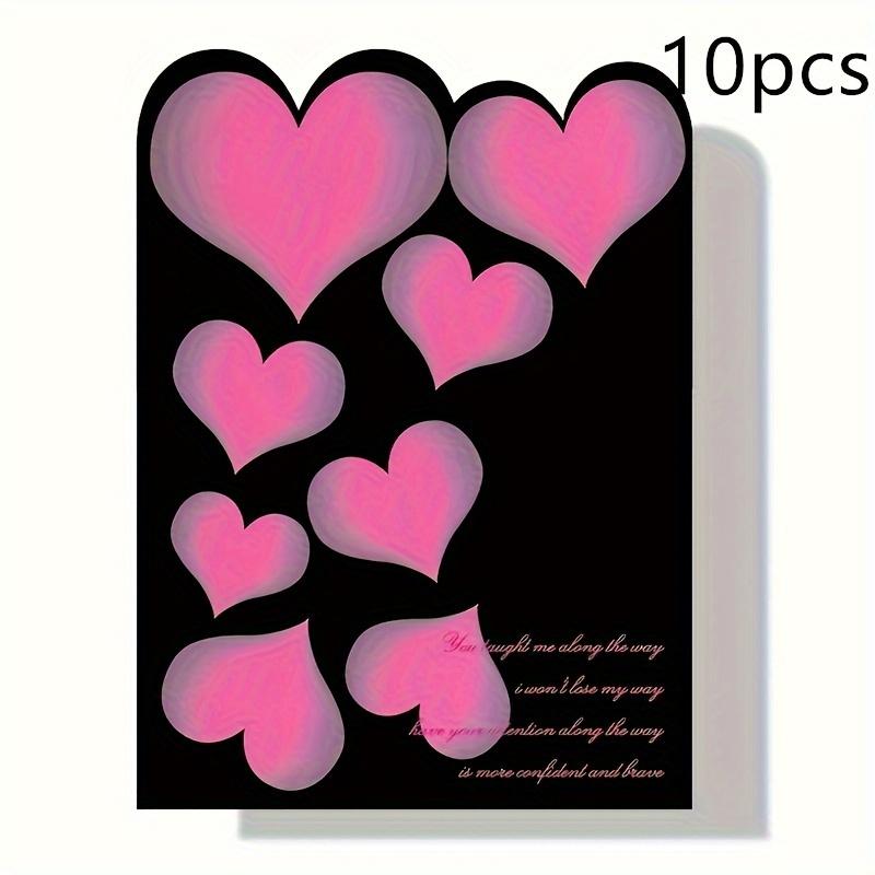 10pcs Love Pattern Flower Packaging Paper Valentine's Day Gift Packaging Paper Flower Bouquet Supplies Gift Wrapping Paper Weddings Decor