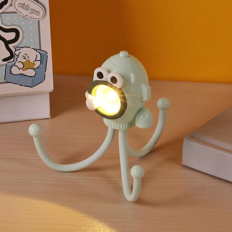 Kreatives lustiges Oktopus-Nachtlicht, Cartoon, Mini-LED-Umgebungslicht, Kinderzimmer, Nachttischlampe, tragbare Schreibtischlampe, Spielzeug, Geschenk