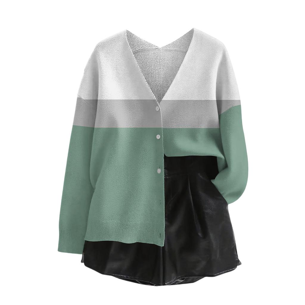 Women's V Neck Top Printing Thickened Plush Cashmere Warm Long Top
