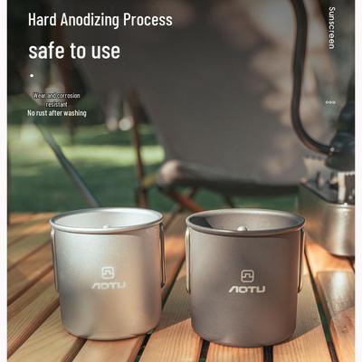 Aluminum Folding Camping Cup, Lightweight and Boiling Water Safe