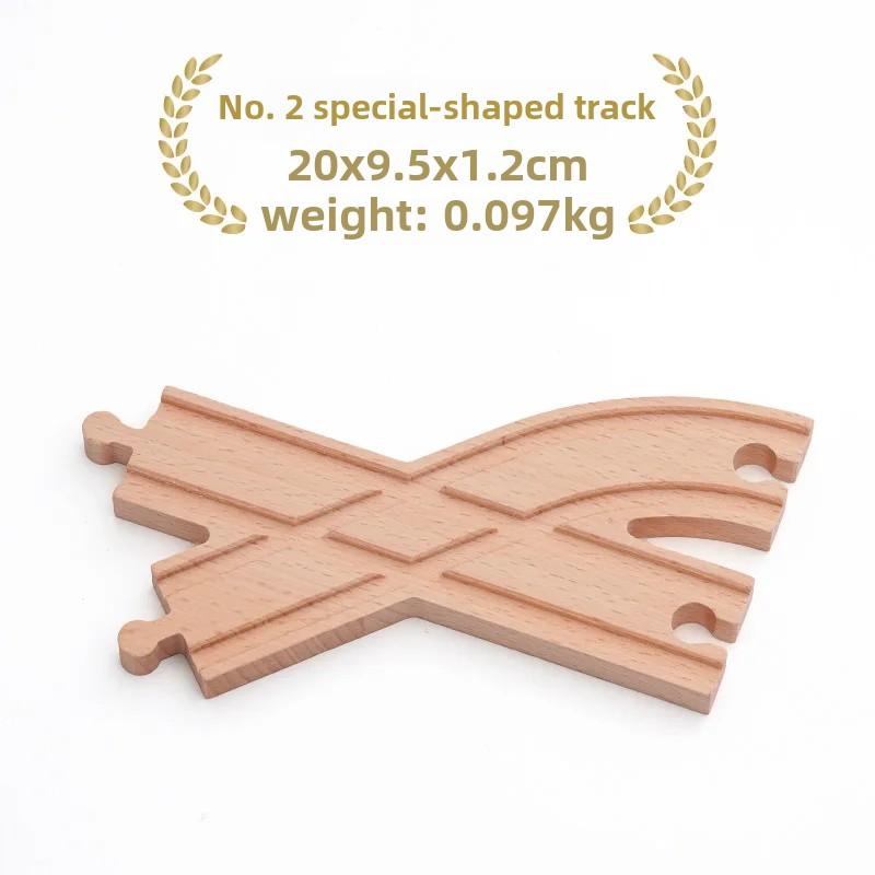 Wooden Small Track Train Toy Children's Set Magnetic Train Bulk Accessories Track K X Track Boy Birthday Toy Gift X10