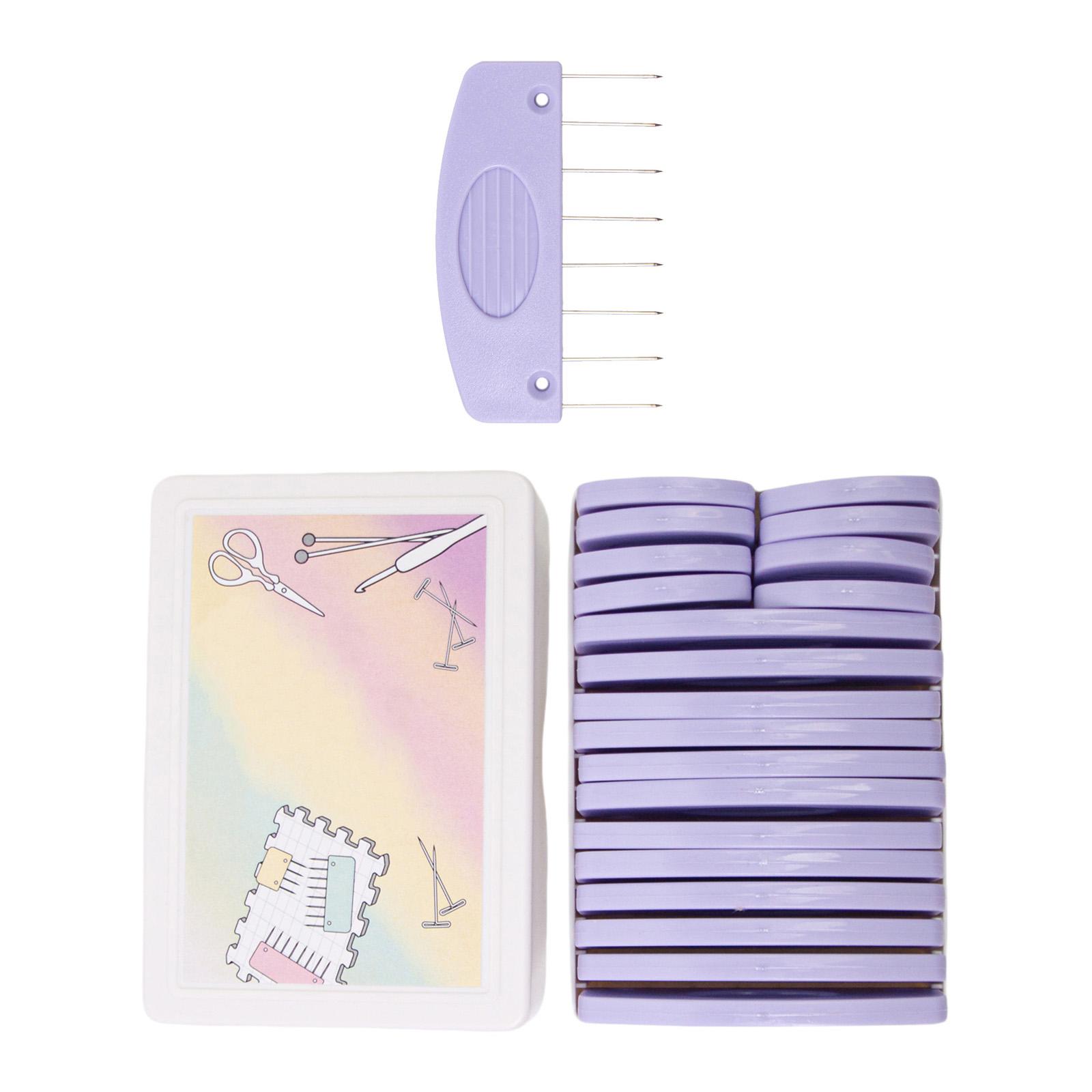 

20 шт. гребней для блокировки вязания 4-штырьковый 8-штырьковый гребень для блокировки вязания крючком проект блокирующий инструмент фиолетовый