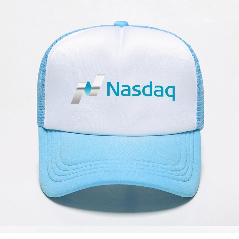 Nasdaq Print Baseball Cap Fashion Ourdoor Breathable Sun Snapback Hats Summer Casual Adjustable Sports Mesh Cool Trucker Hat