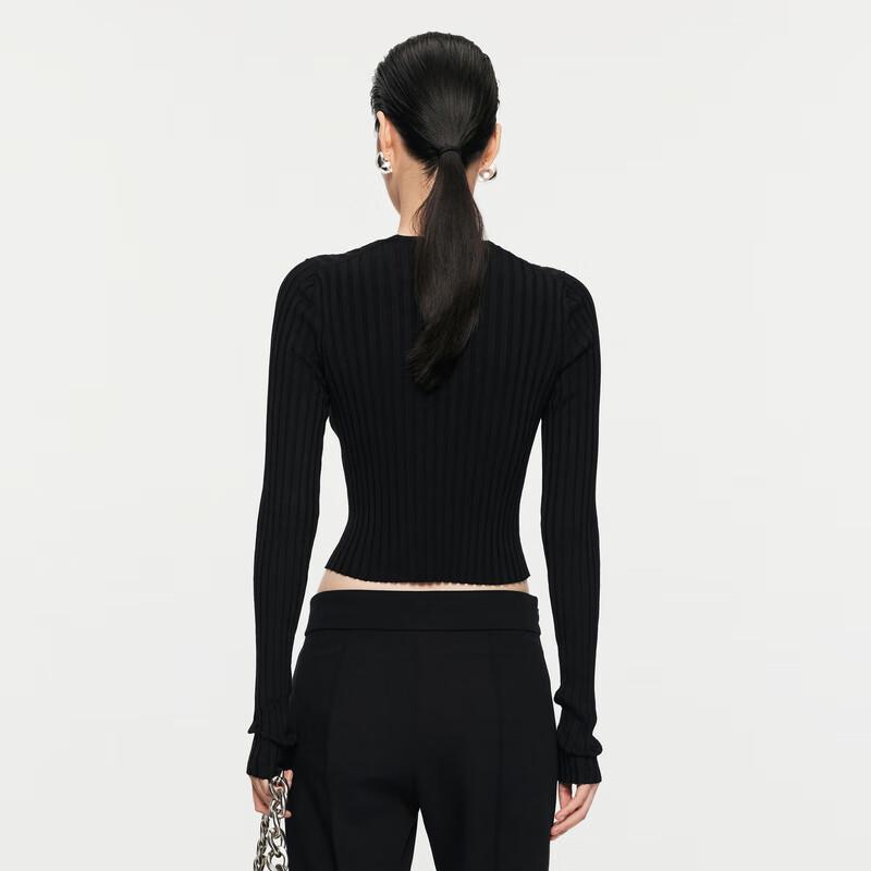 JNBY 2024 Autumn Slim-Fit V-Neck Knit Sweater