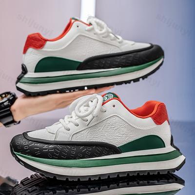 Chaussures de Sport pour Homme Tige Basse Talon Épais Automne 2025 Baskets Décontractées Confortables Matière Synthétique Chaussure Décontractée Chaussures de Course Extérieur