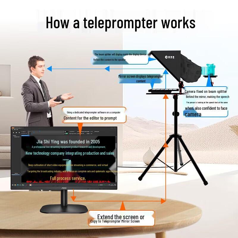 

JiaShiYing JS27PLUS Professional Teleprompter