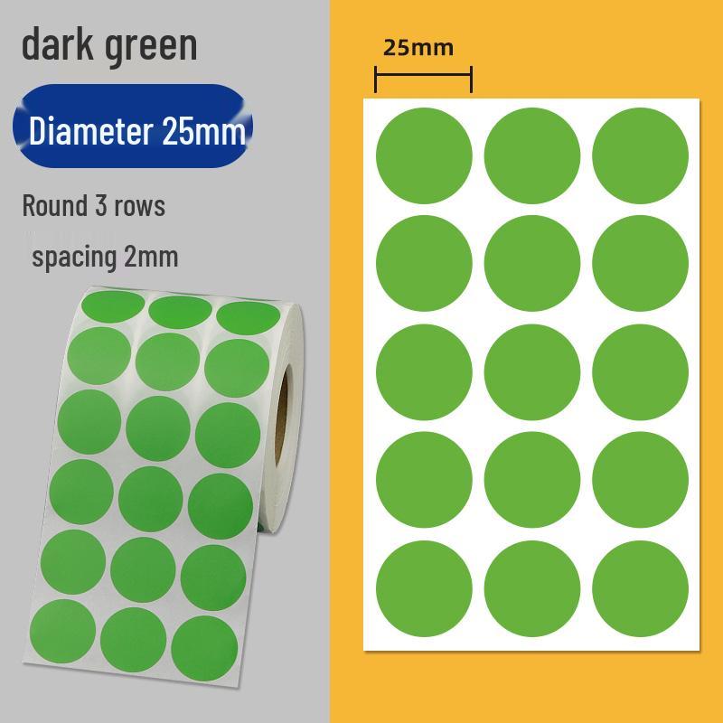Colorful Self-Adhesive Round Dot Stickers - Writable Small Paper Labels