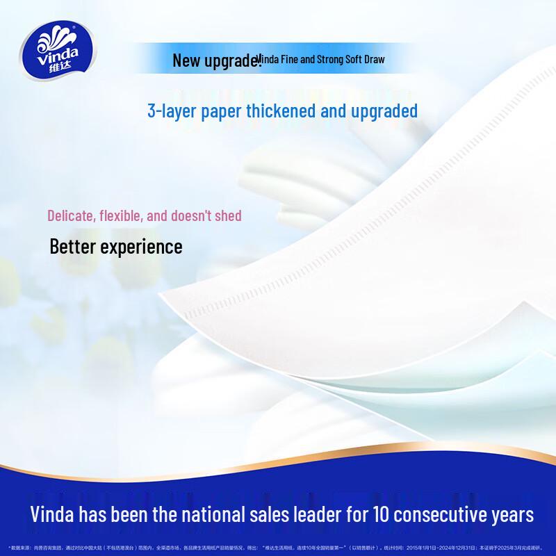 Vinda 3-Ply Unscented Facial Tissues