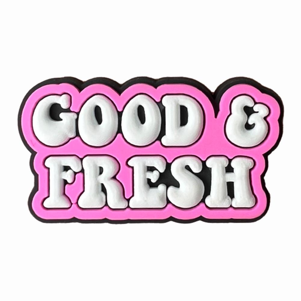 Letter Phrase Series Cartoon Clog Shoe Decorations: Cute PVC Flowers & Buckles