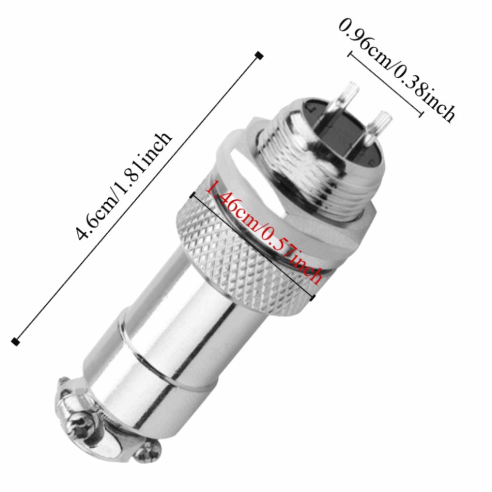 5Set GX12 Aviation Plug Socket 2Pin 2-Pin Plug Socket Connector  Industrial Applications