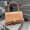 2024 Krokodilmuster Sanduhr Schultertasche für Damen - Hochwertige Frühling/Sommer Crossbody Handtasche