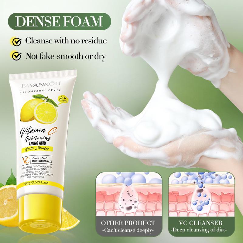 Acid Fayankou Amino Cleansing Milk With Lemon Vc For Wholesome Brightening Care Skin