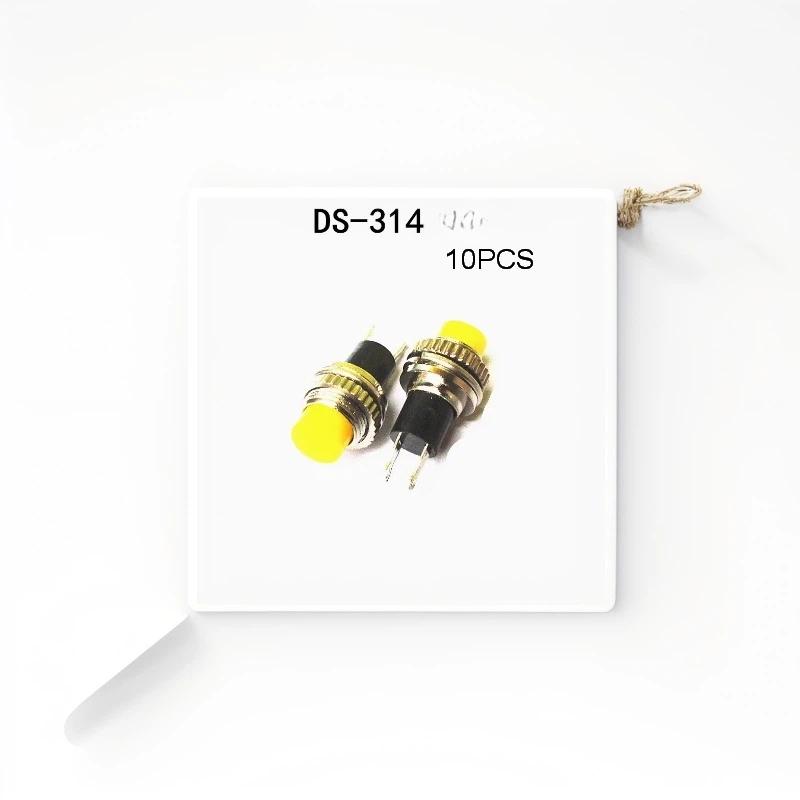 10Pcs 10Mm Momentary Push Button Switch Ds-314 Ds-316 Self Reset Threaded Panel Mount Switch For Diy Electronic Circuit Projects