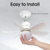 40W Ceiling Fan Light LED E27 With Remote Control Dimming Suitable For Living Room Bedroom Kitchen And Home Use, 85-265V