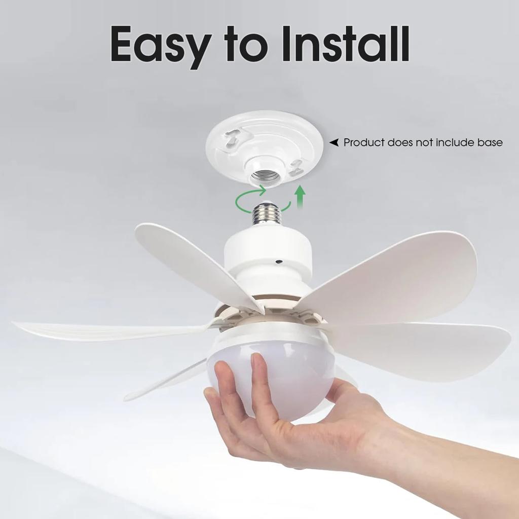 40W Ceiling Fan Light LED E27 With Remote Control Dimming Suitable For Living Room Bedroom Kitchen And Home Use, 85-265V