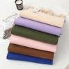 High-End Wool & Cashmere Solid Color Scarf/Shawl: Versatile Korean Style for Women - Autumn/Winter