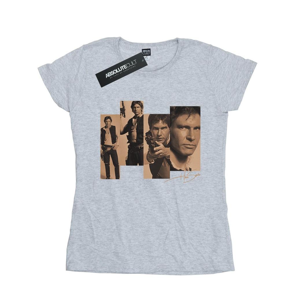 STAR WARS Damen/Damen Han Solo Photoshoot Baumwoll-T-Shirt