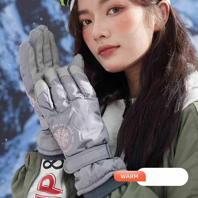 Winter Thermal Touch Screen Gloves Skiing Cycling Outdoor Sports Waterproof Windproof Thick Fleece Lined Gloves Couple Men Women