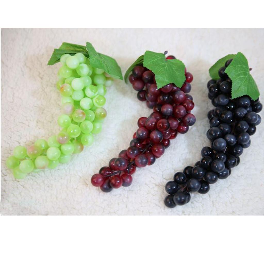 Artificial Plastic Grapes Bunch Fruits Home Kitchen Cabinet Party Decor 15cm 28cm