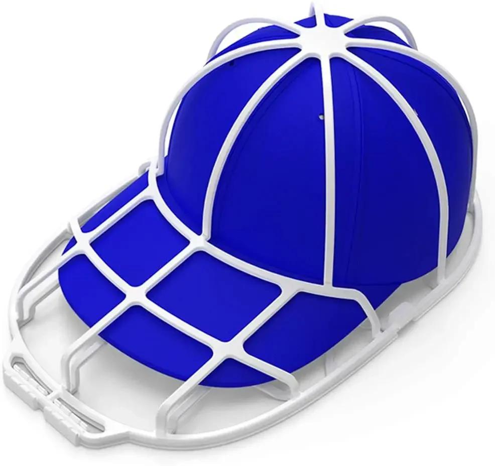 

Многофункциональная шайба для бейсбольной кепки, подходит для взрослых/детей, рамка для мытья шапок/клетка для стирки, двухъярусные очистители для шапок, формирователь, протектор белый